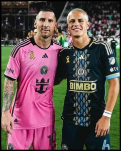 With Lionel Messi