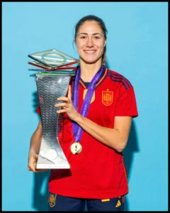 with trophy