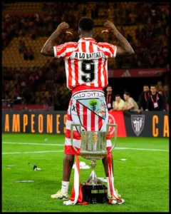 Iñaki Williams With Copa Del Rey Trophy