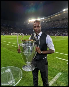 Mario Balotelli With UCL Trophy
