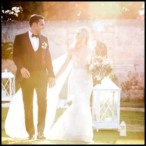 Matty James With His Wife Leah Richards