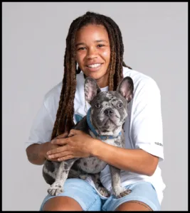 With dog