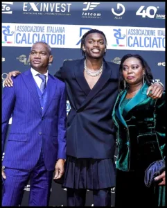 Rafael Leão With His Parents