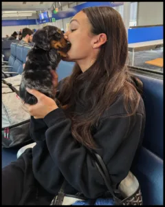 Michael Wilson is with her dog