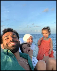 Mohamed Salah with his family