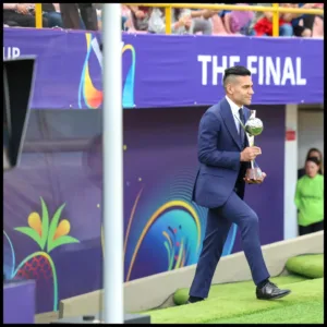Radamel Falcao with trophy