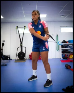 Sally Julini workout in gym