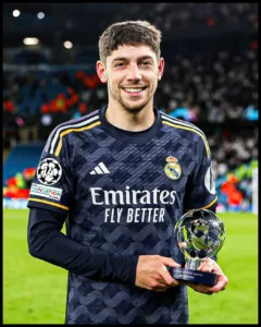 Federico Valverde with an award