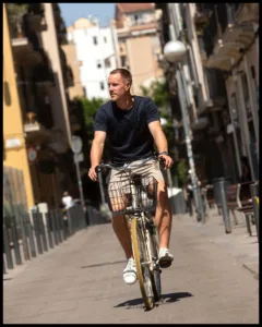Marc-André ter Stegen riding bicycle