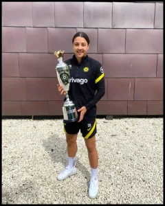 Sam Kerr with award