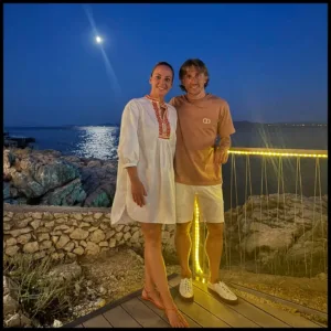 Luka Modrić is with his wife